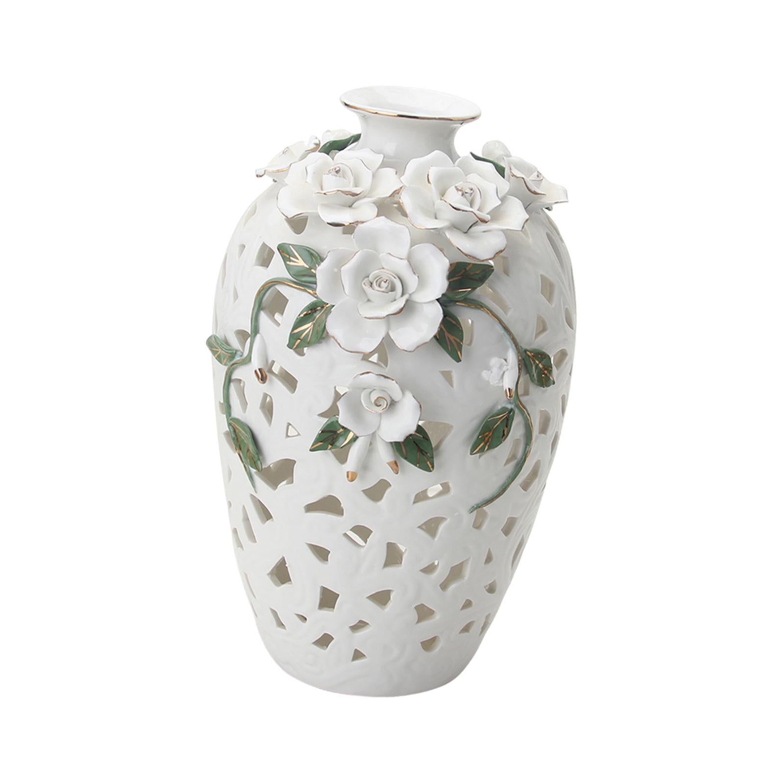 Ceramic Flower Vase Art Holder Ceramic Desktop Vase for Table Interior Party Style A