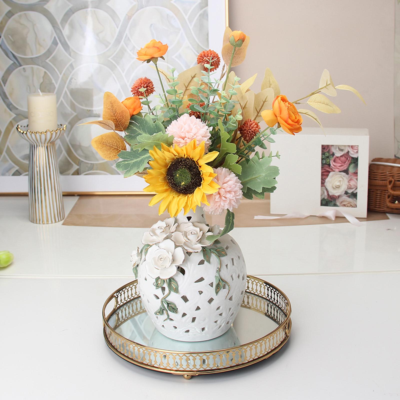 Ceramic Flower Vase Art Holder Ceramic Desktop Vase for Table Interior Party Style B