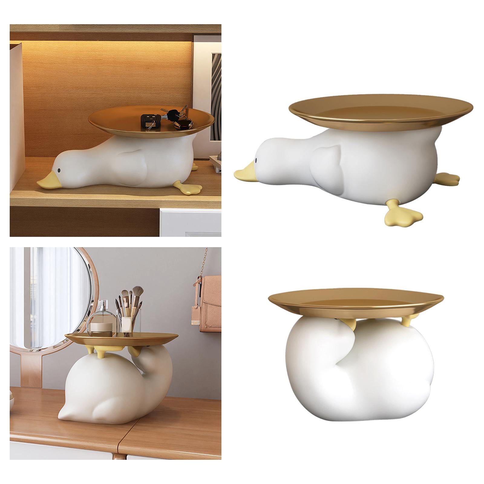 Duck Statue Modern Multifunction Candy Bowl for Entrance Bedroom Living Room Style A