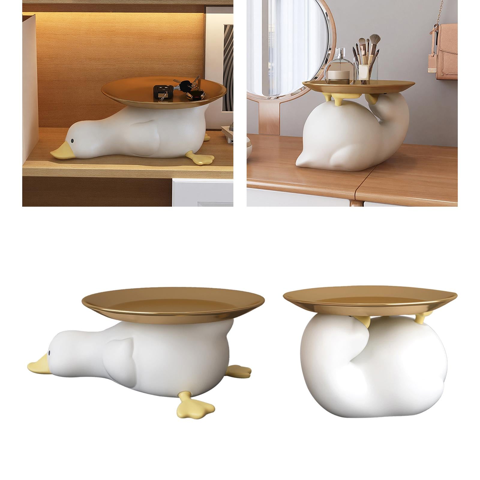 Duck Statue Modern Multifunction Candy Bowl for Entrance Bedroom Living Room Style A