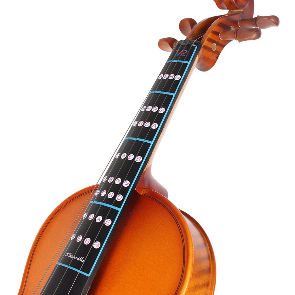 1 Violin Fiddle Fingerboard Intonation Chart Stickers Fingering Labels 1/2