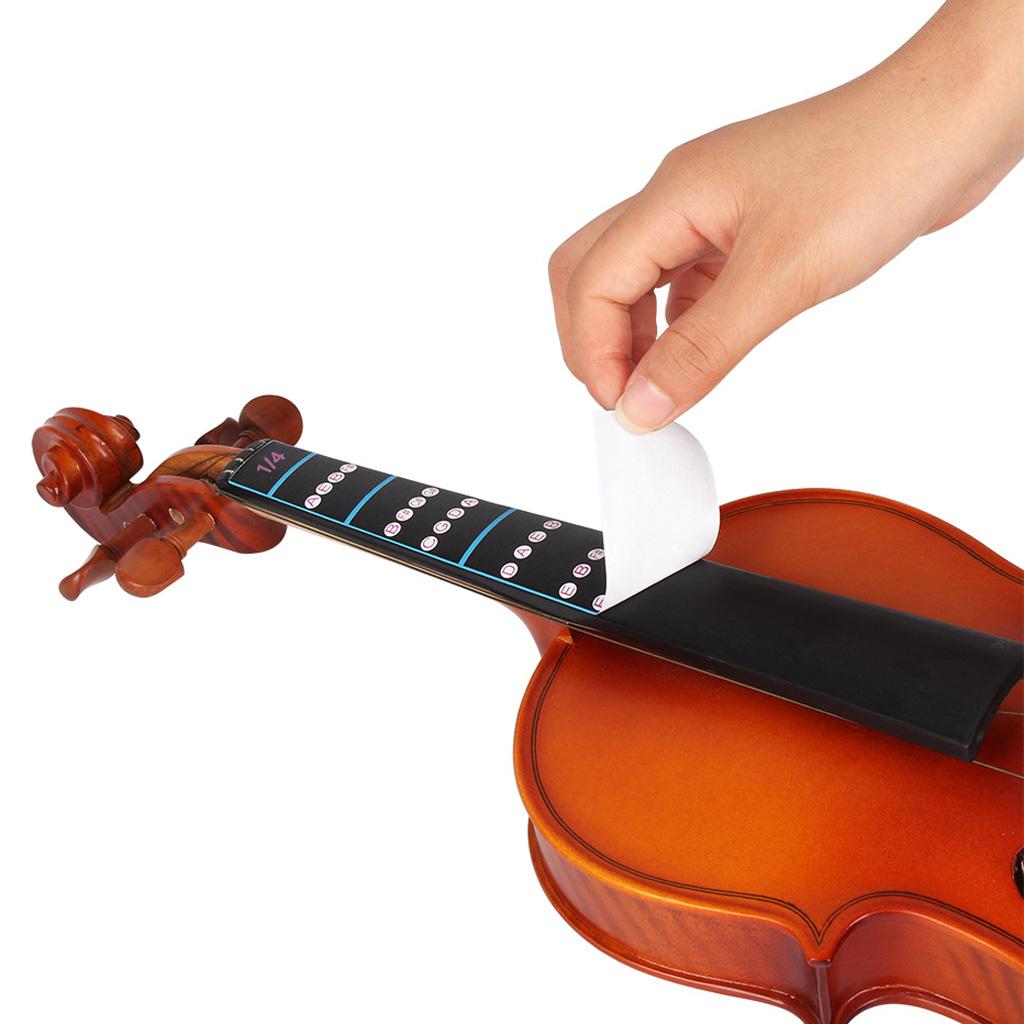 1 Violin Fiddle Fingerboard Intonation Chart Stickers Fingering Labels 1/4