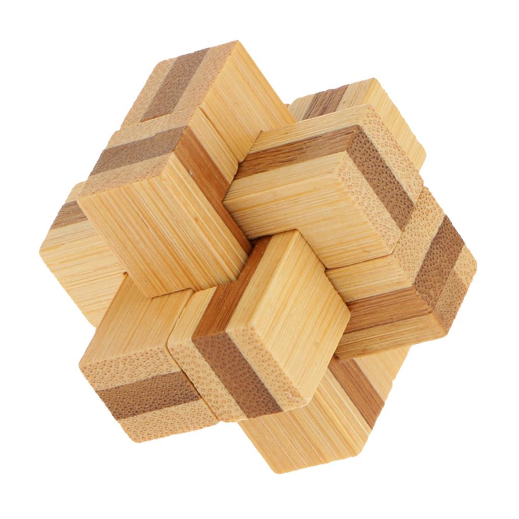 Wooden Kongming Lock Toy Chinese Puzzle Game Family Home Play Kids Gift #3