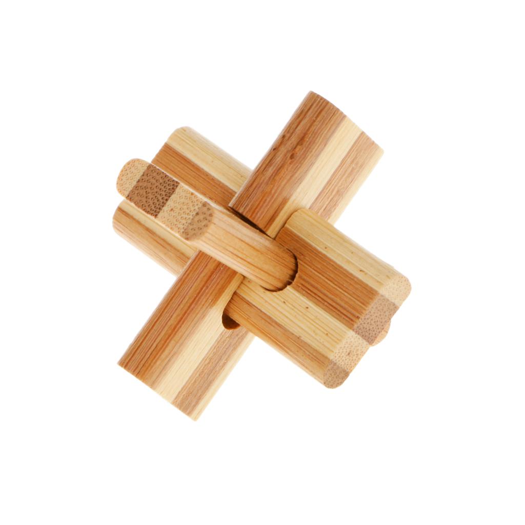 Wooden Kongming Lock Toy Chinese Puzzle Game Family Home Play Kids Gift #4