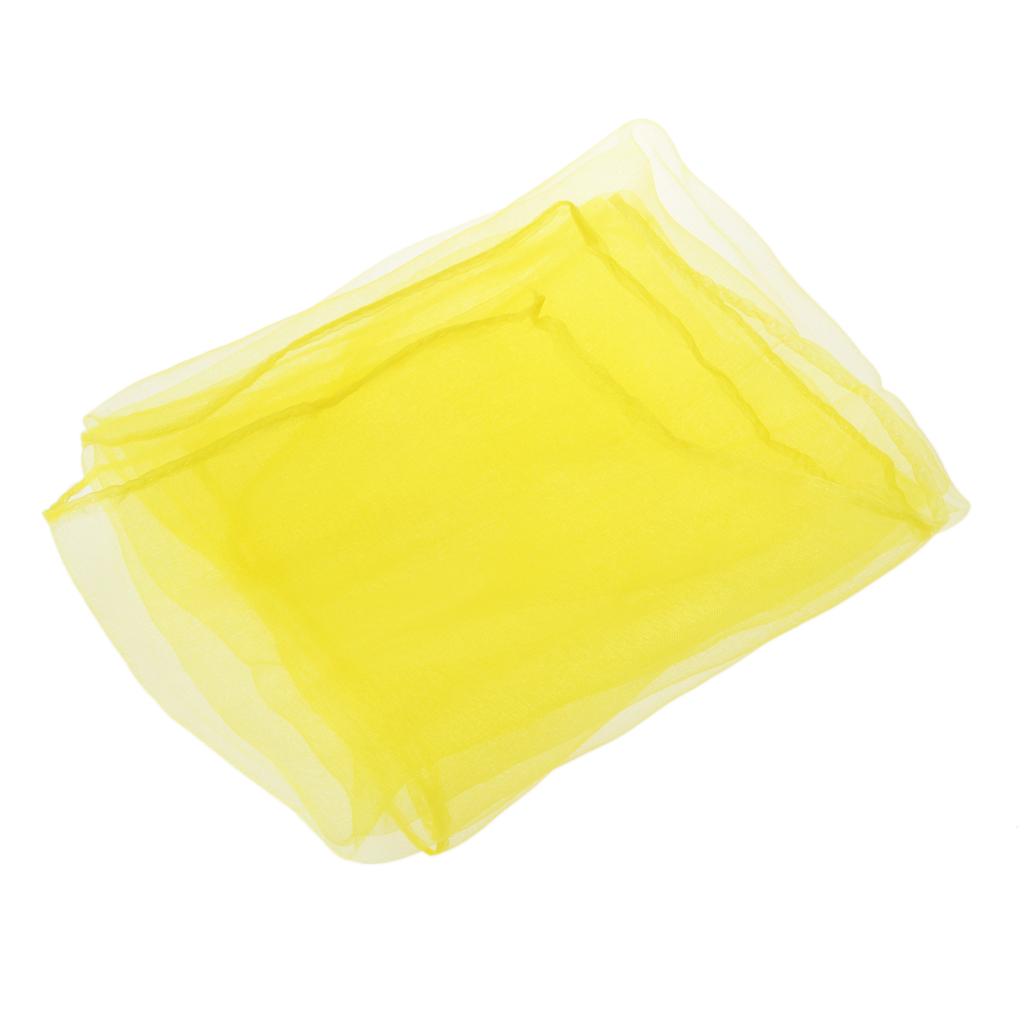 Yellow Dance Tulle Face Veil Kids Dancing Veil Kerchief Bag Key Veil Decor