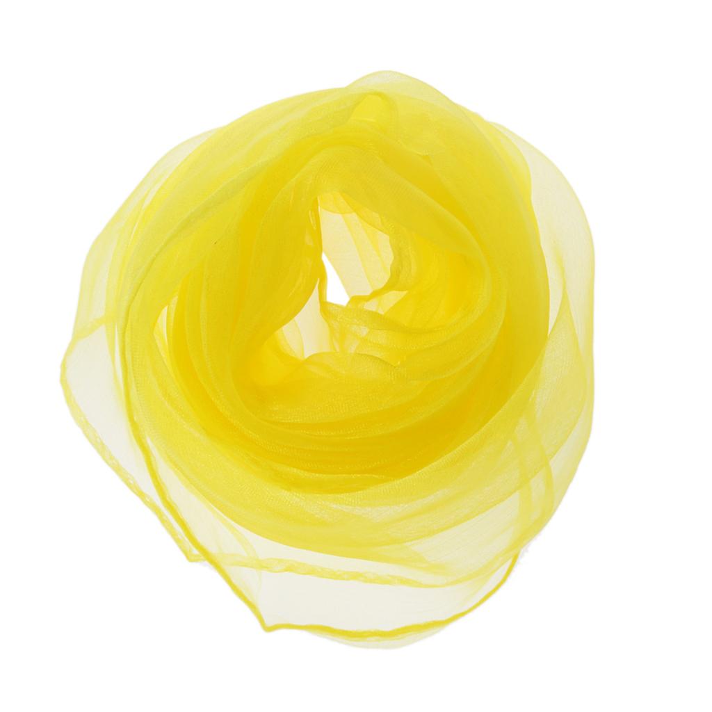 Yellow Dance Tulle Face Veil Kids Dancing Veil Kerchief Bag Key Veil Decor