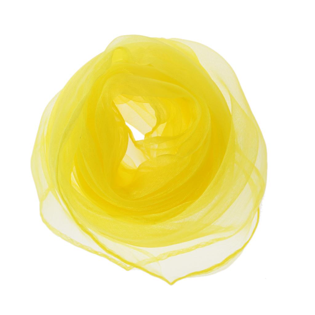 Yellow Dance Tulle Face Veil Kids Dancing Veil Kerchief Bag Key Veil Decor