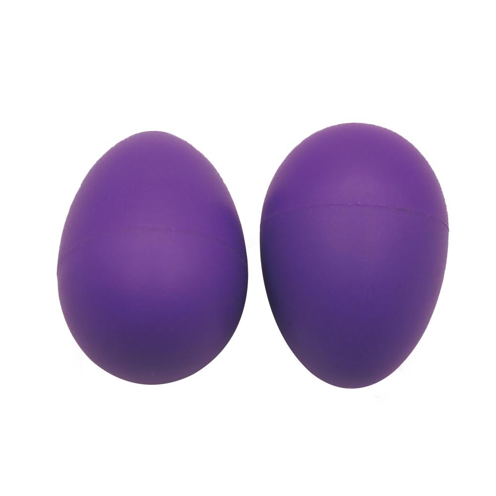 1 Pair of Purple Plastic Shaker Eggs Percussion Rhythm Musical Instruments