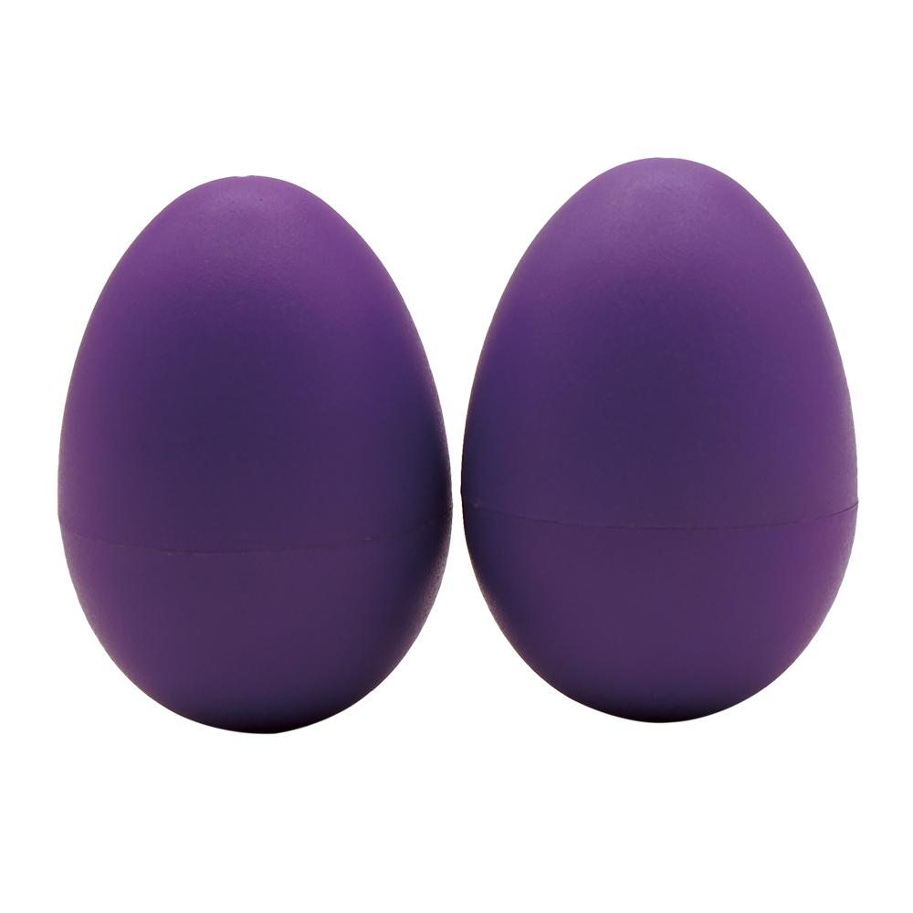 1 Pair of Purple Plastic Shaker Eggs Percussion Rhythm Musical Instruments