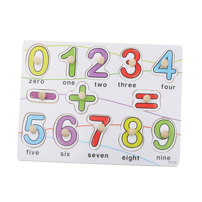 0-9 Figures Plus Diminish Wooden Puzzle Creative Mathematics Toys for Kids Toddler Baby