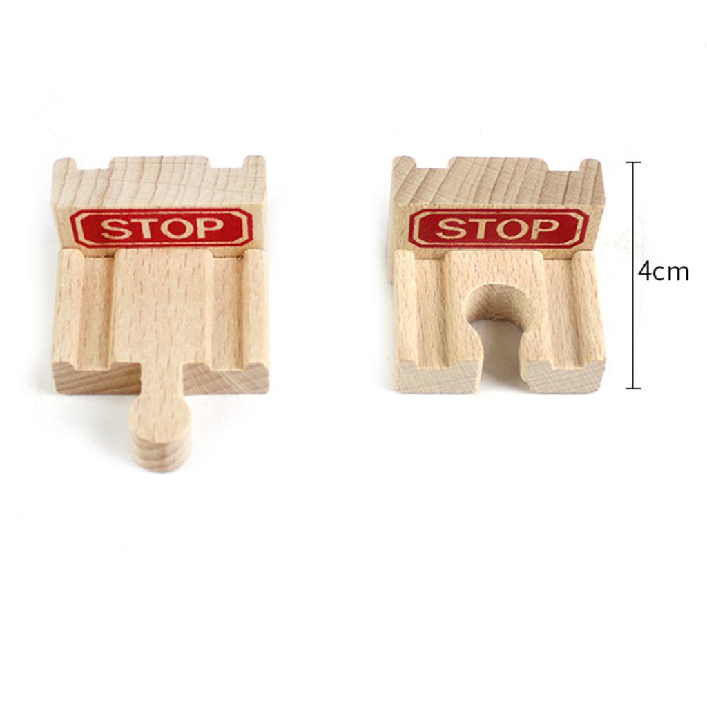 Wooden Trains Railway Compatible Accessories STOP Track