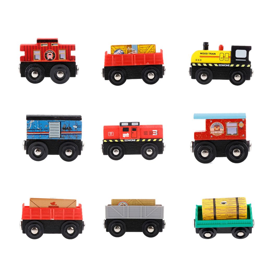 Wooden Magnetic Train Carriage for Toy Trains Accessories Dinosaur Carriage