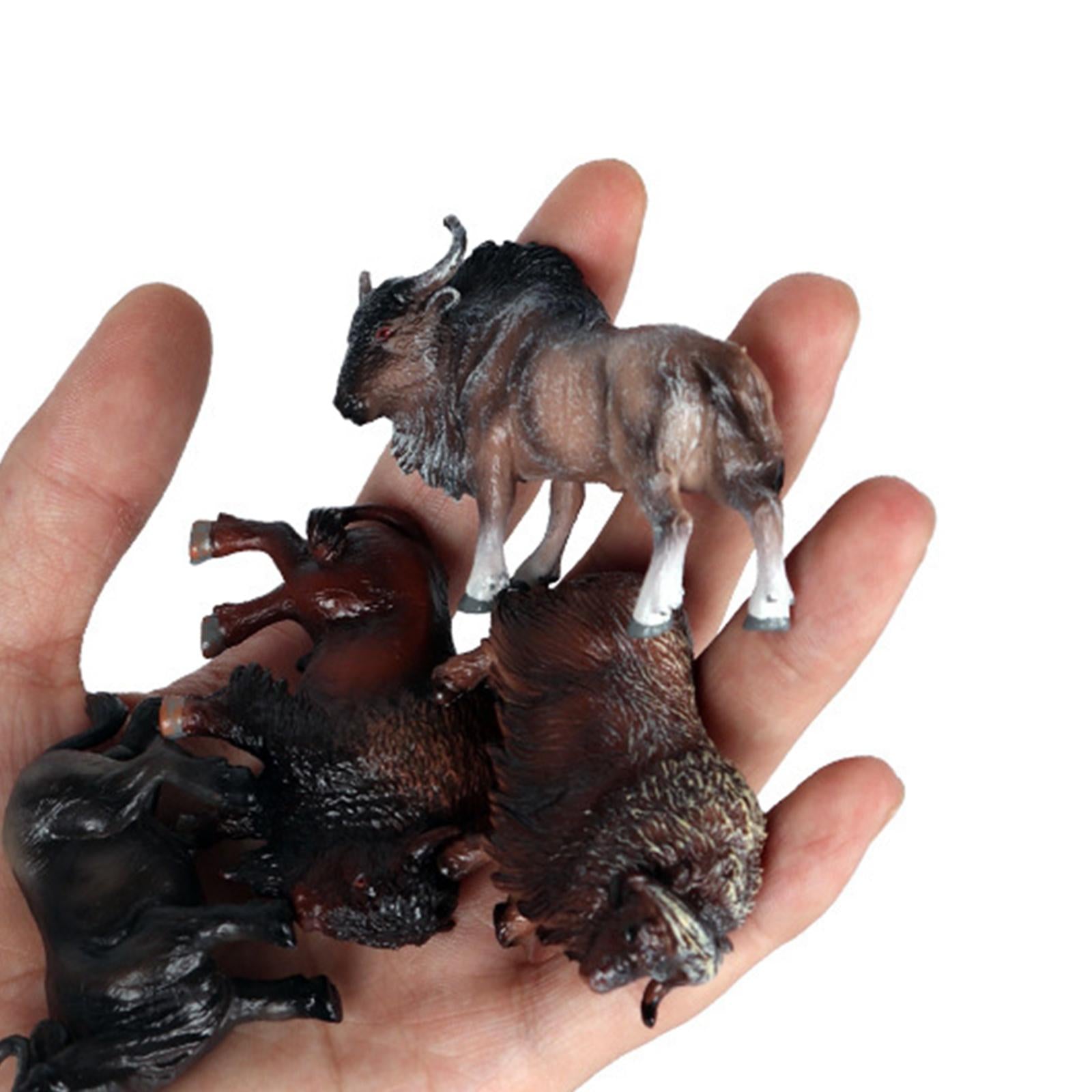 4pcs Cattle Figurine Simulated Bull Realistic Animals Cow Educational Toy B