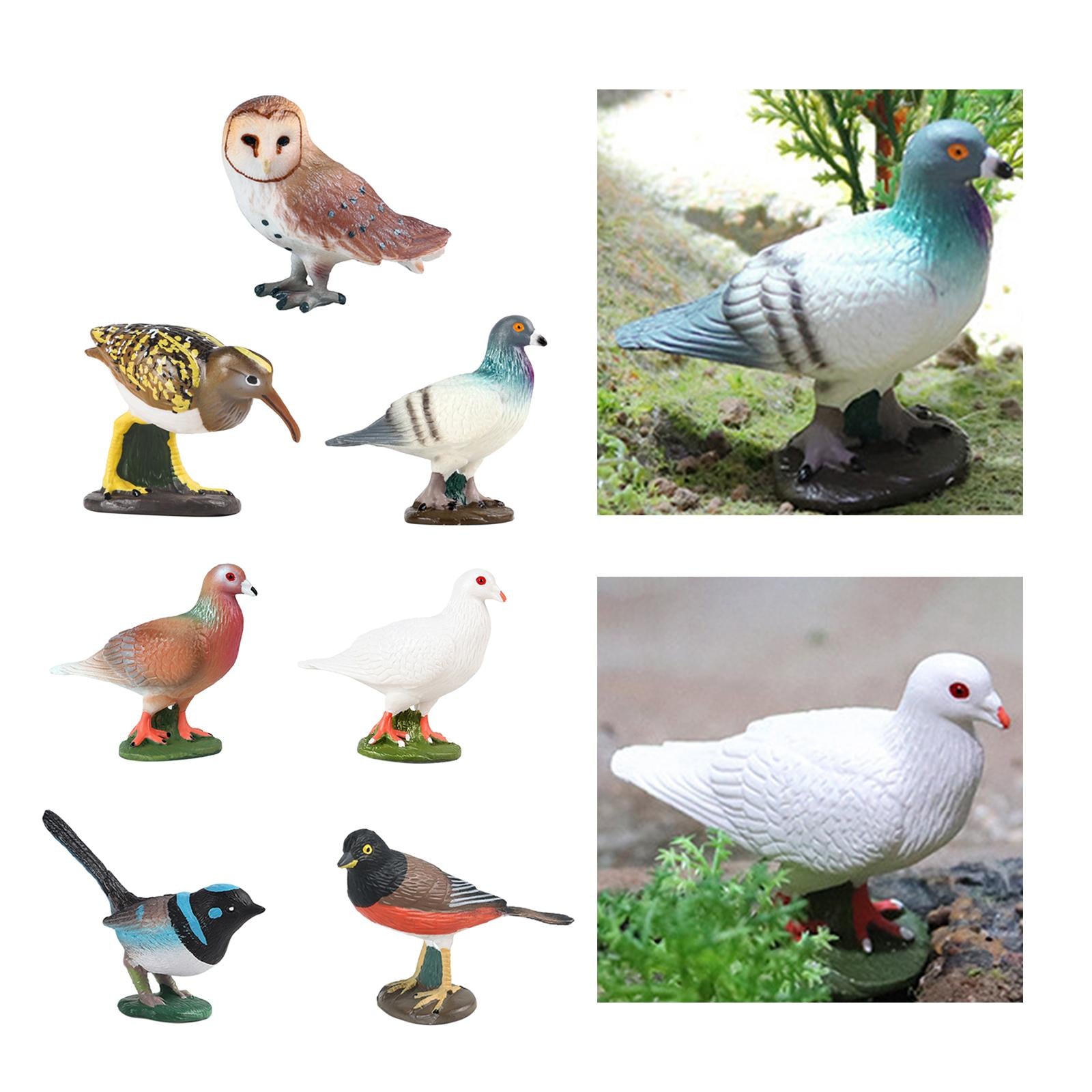 Durable Bird Figurine Sculpture Cute Simulation for Lawn Yard Bookshelf Style A