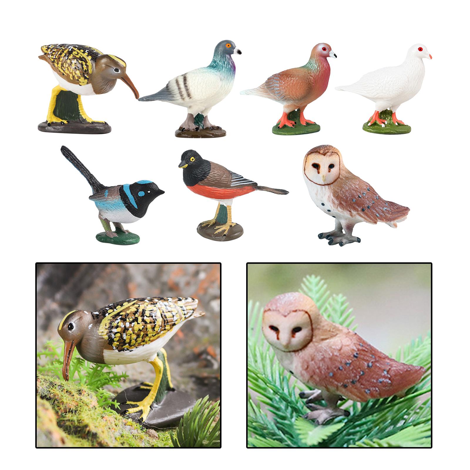 Durable Bird Figurine Sculpture Cute Simulation for Lawn Yard Bookshelf Style A