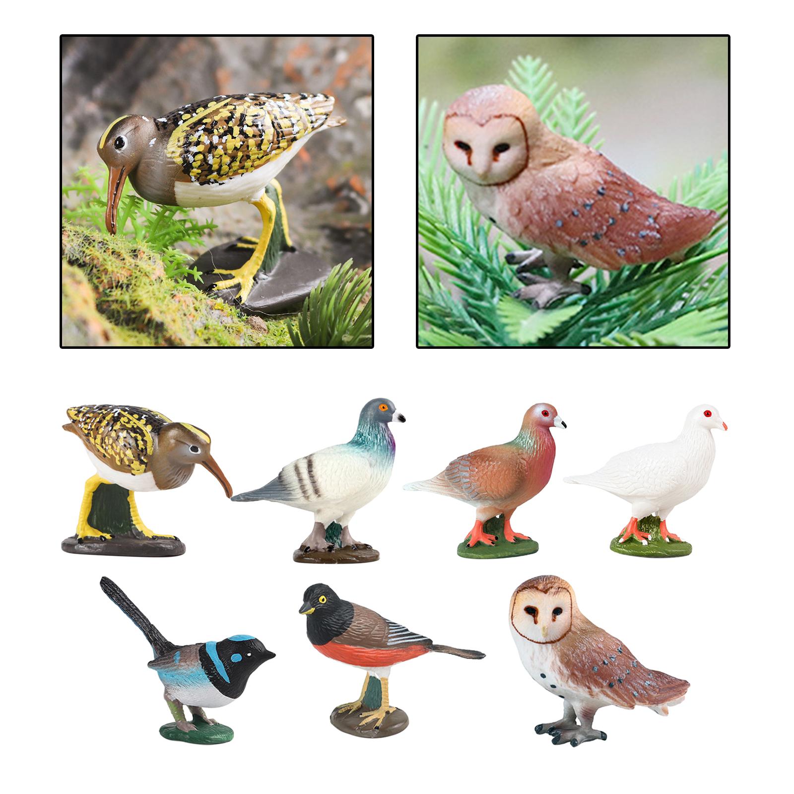 Durable Bird Figurine Sculpture Cute Simulation for Lawn Yard Bookshelf Style A