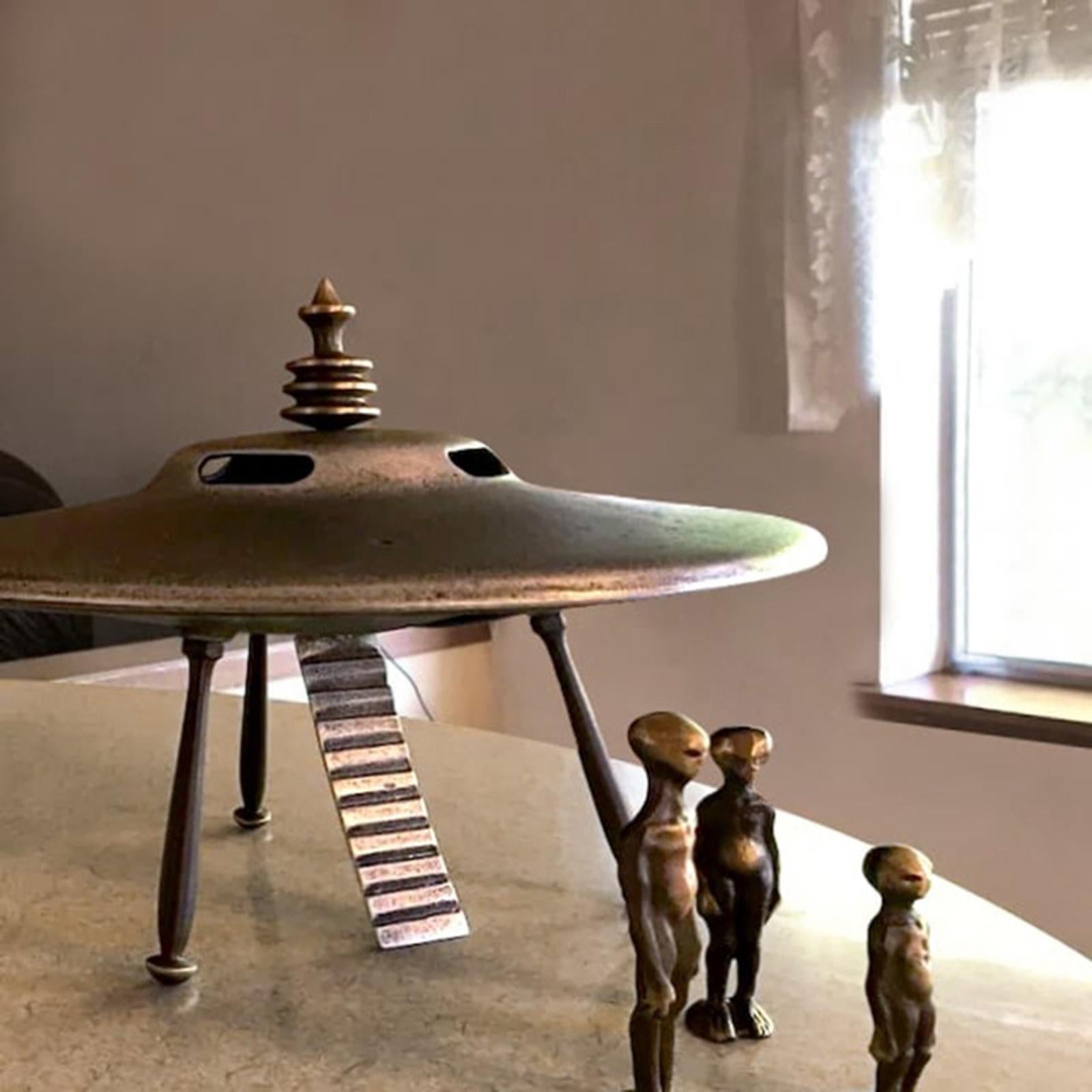 Alien Figurine Nordic Alloy Collection Art Sculpture for Home Entrance Table 3cm