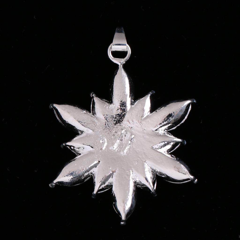  Lady Jewelry Gift Crystal Snowflake Shape Pendant Necklace Chain Birthday Gift