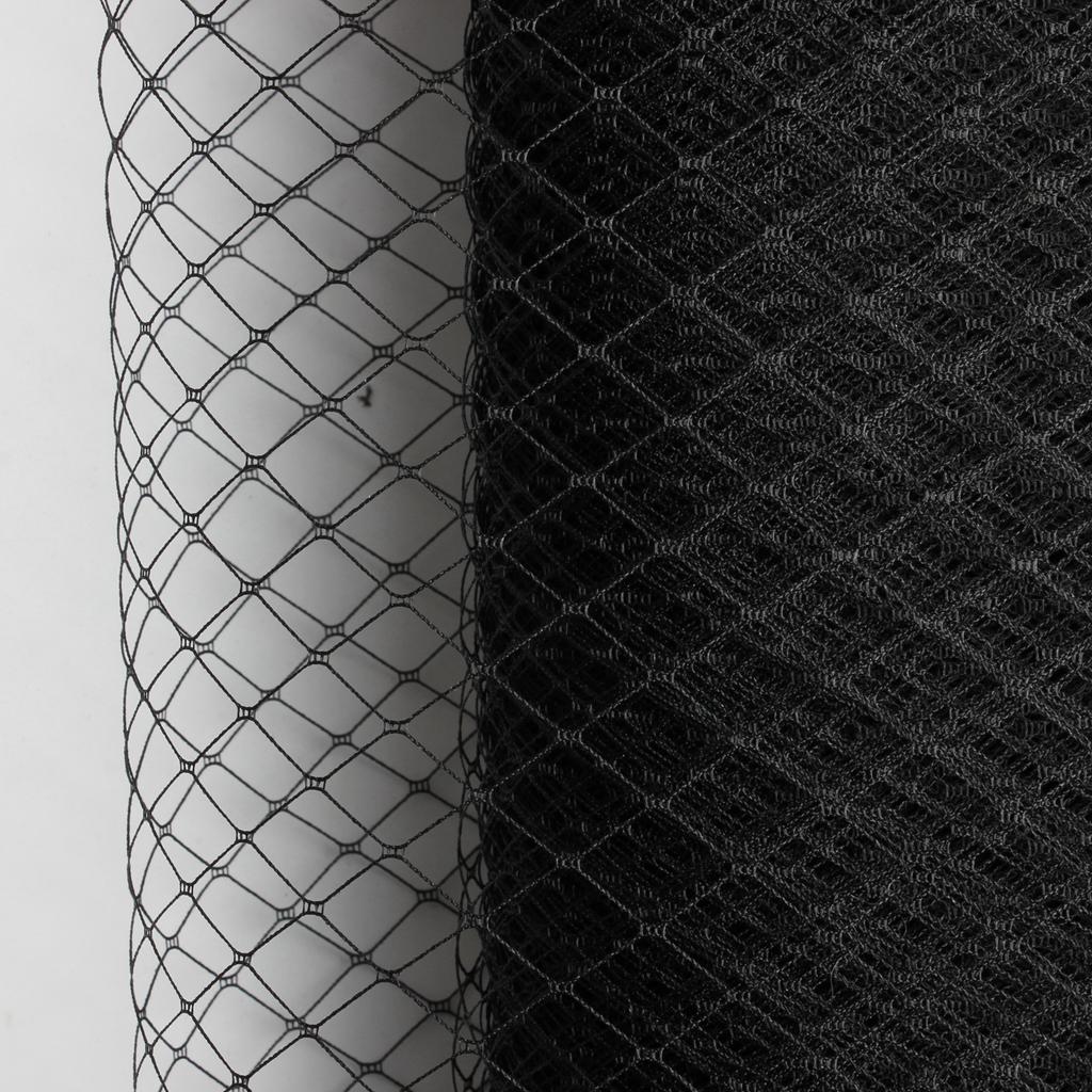 1 Yard 25cm Extra Wide Rhombus Mesh Ribbon Net Sewing Wedding Crafts Black