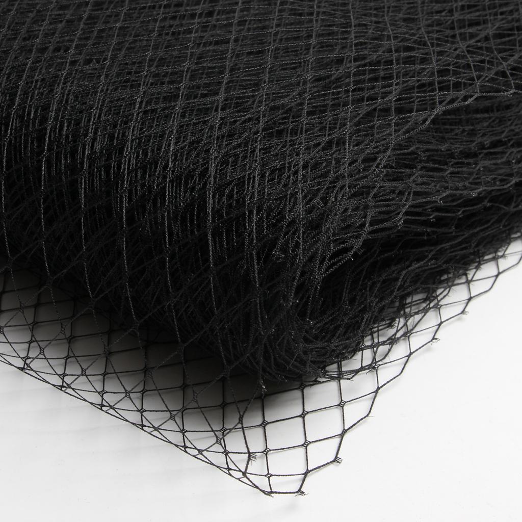 1 Yard 25cm Extra Wide Rhombus Mesh Ribbon Net Sewing Wedding Crafts Black