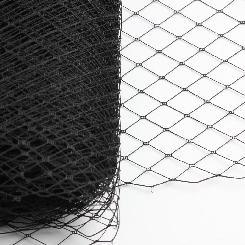 1 Yard 25cm Extra Wide Rhombus Mesh Ribbon Net Sewing Wedding Crafts Black