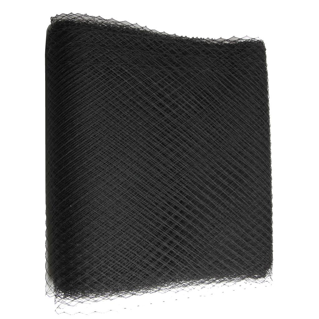 1 Yard 25cm Extra Wide Rhombus Mesh Ribbon Net Sewing Wedding Crafts Black