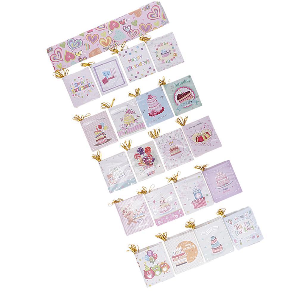 (160pcs) Birthday Themed Message Greeting Cards Gift Cards Kids Birthday Party Supplies