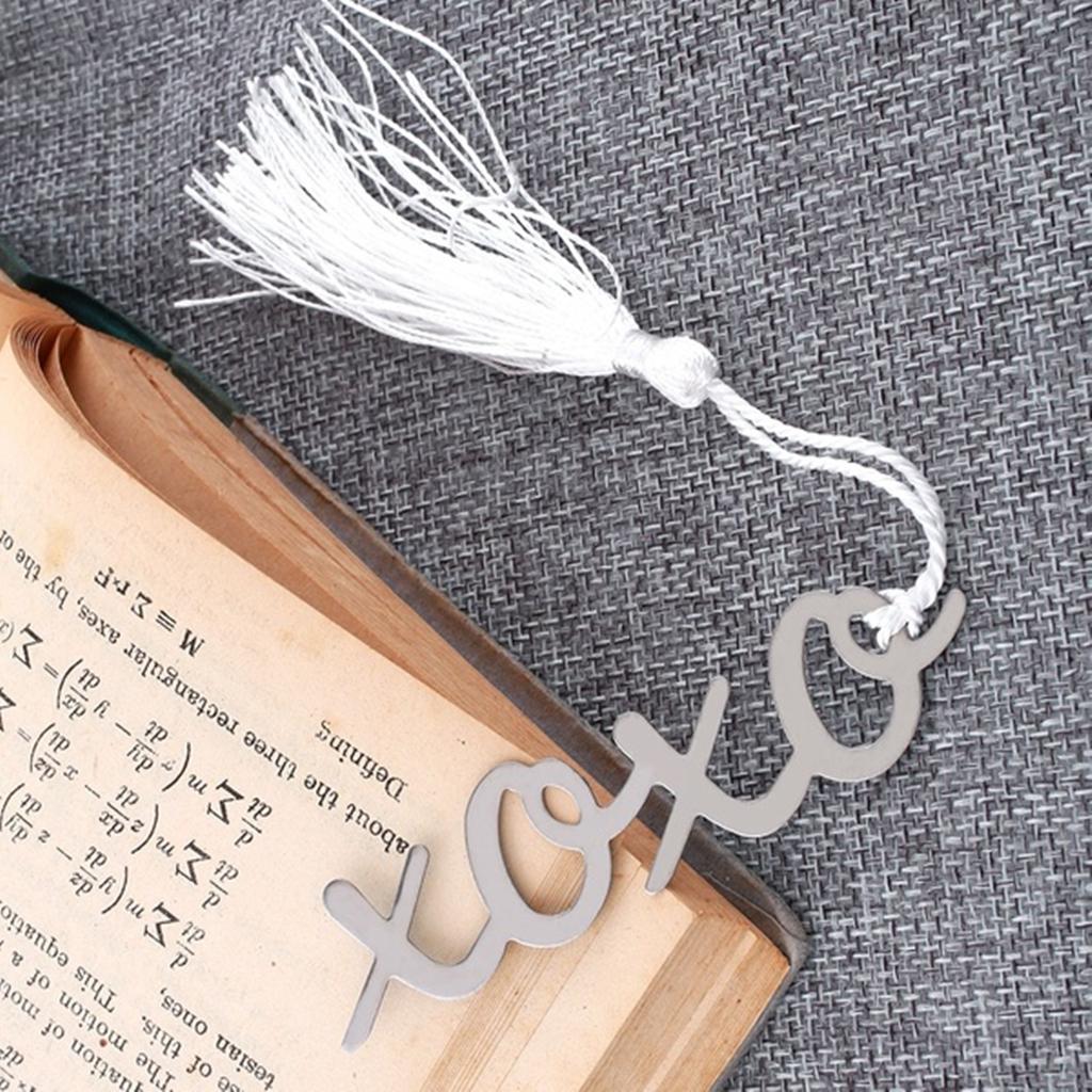 XOXO Bookmarks With Tassel Metal Bookmark Stationery Wedding Favor