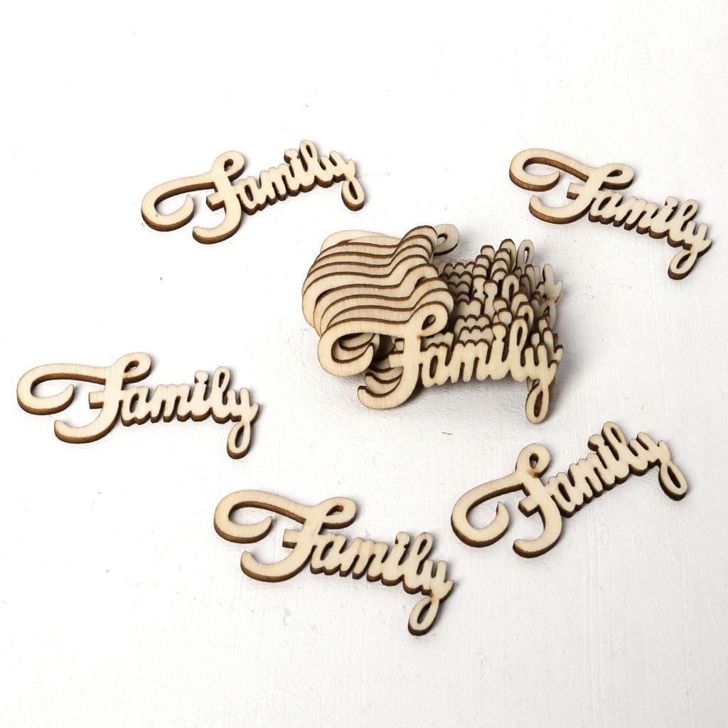 Wooden Table Confetti Scatter Rustic Wedding Party Decor Family