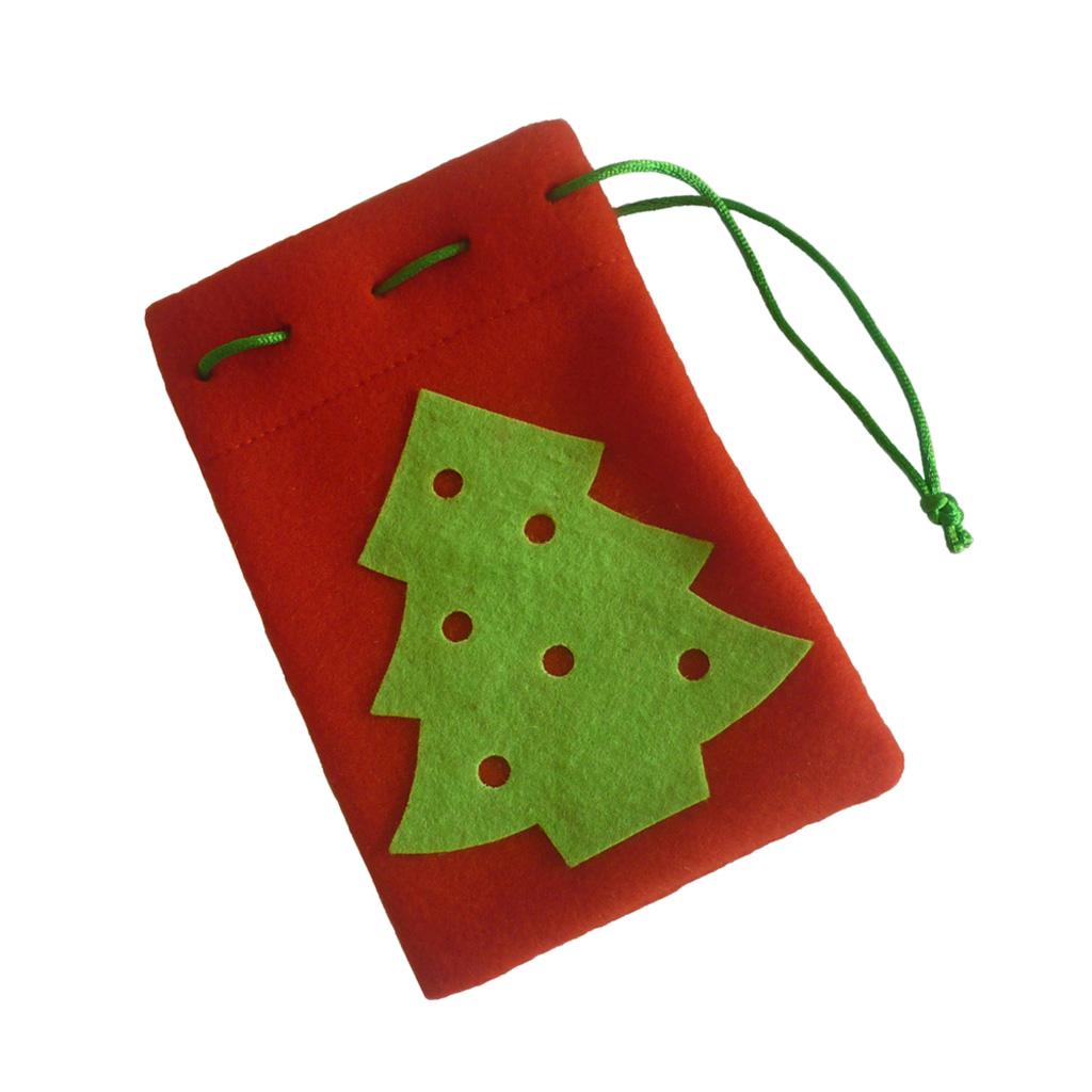 Xmas Tree christmas drawstring candy gift bags Present Wrapping Packing pack