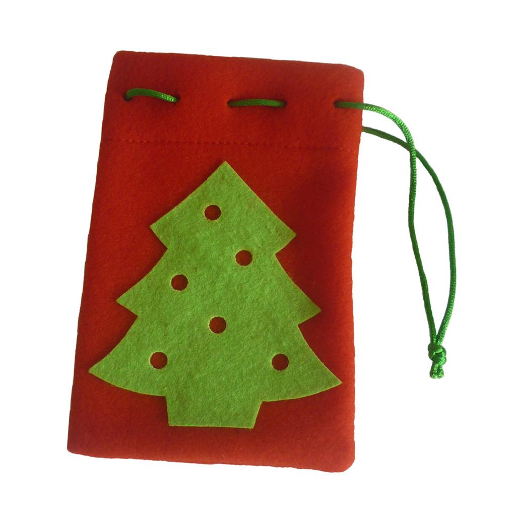 Xmas Tree christmas drawstring candy gift bags Present Wrapping Packing pack