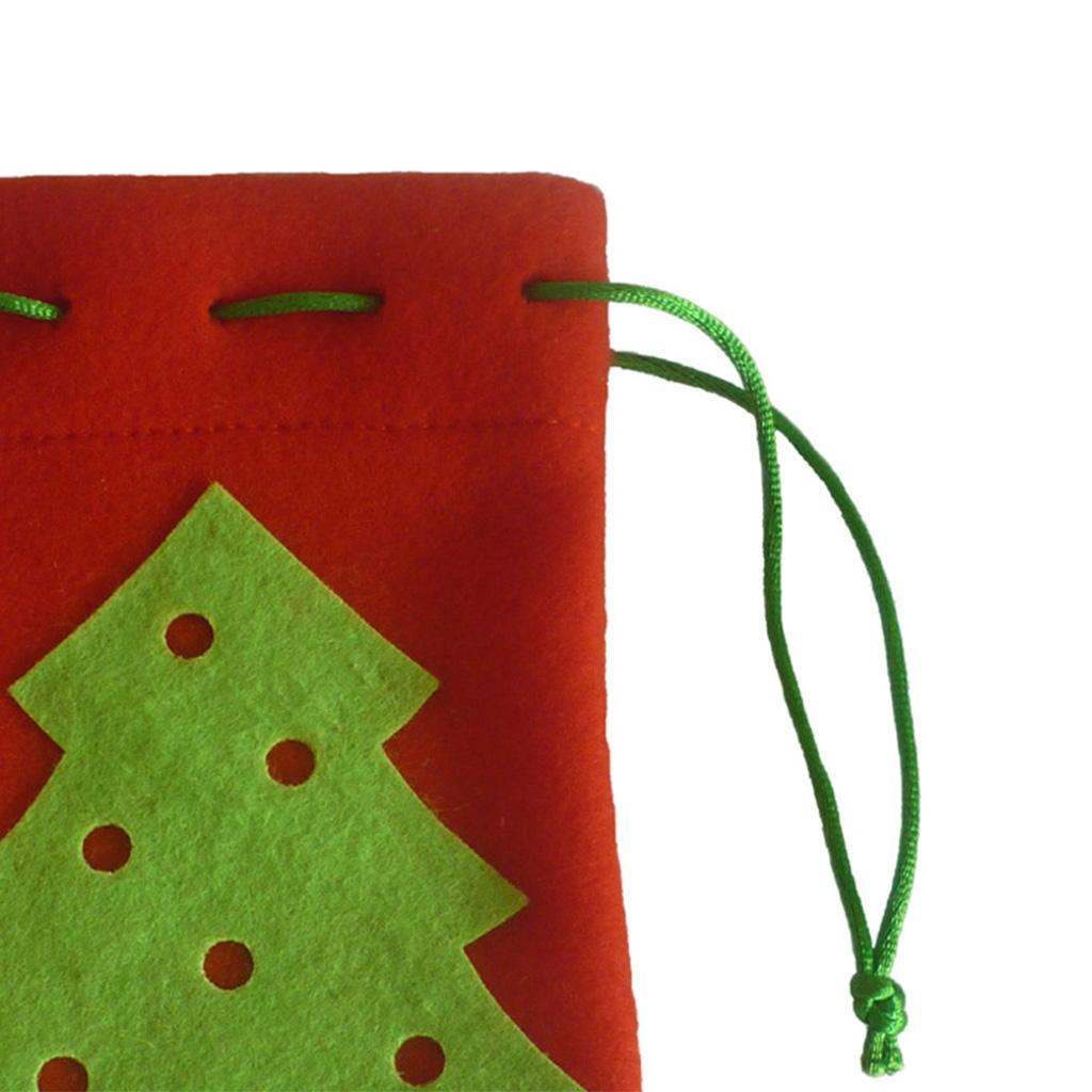 Xmas Tree christmas drawstring candy gift bags Present Wrapping Packing pack