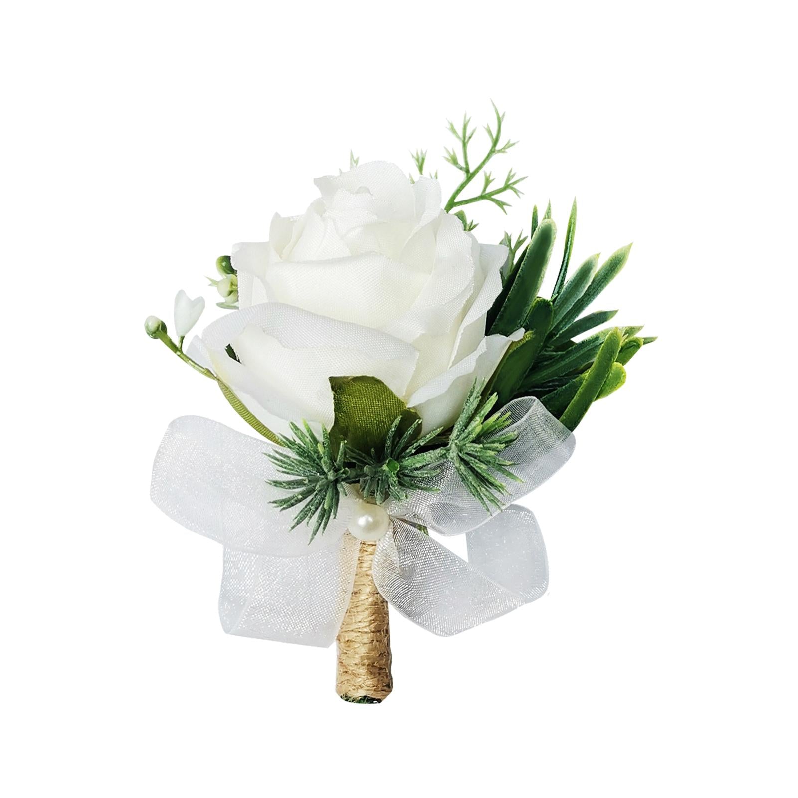 Wrist Corsage and Clips Hand Flowers for Bridesmaid Wedding Accessories