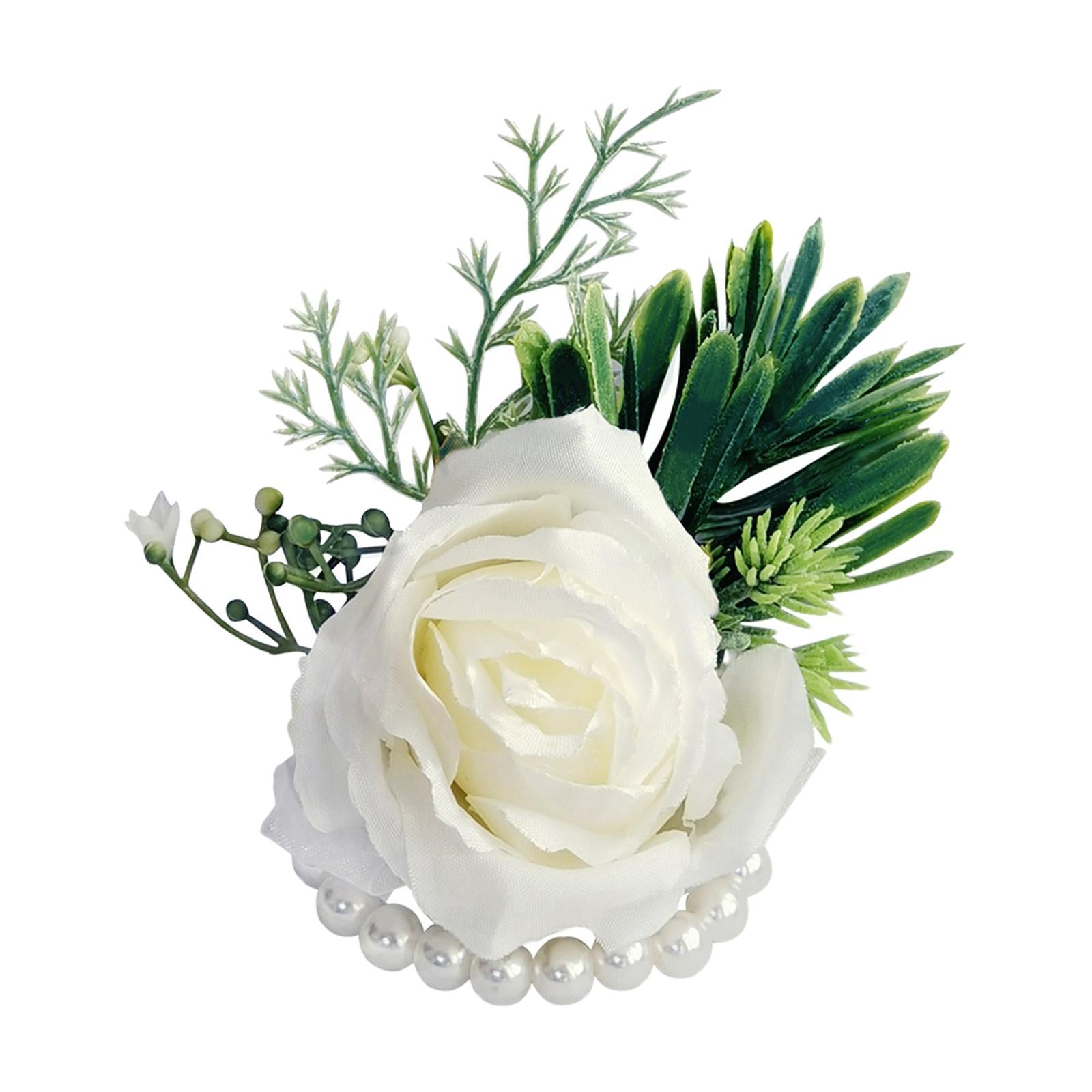 Wrist Corsage and Clips Hand Flowers for Bridesmaid Wedding Accessories