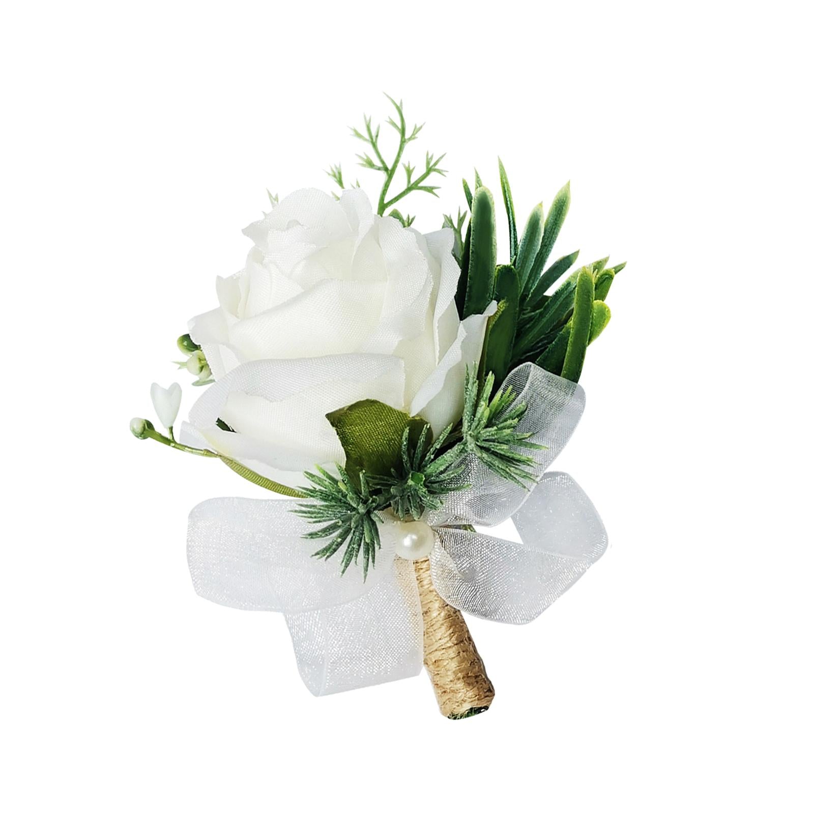 Wrist Corsage and Clips Hand Flowers for Bridesmaid Wedding Accessories