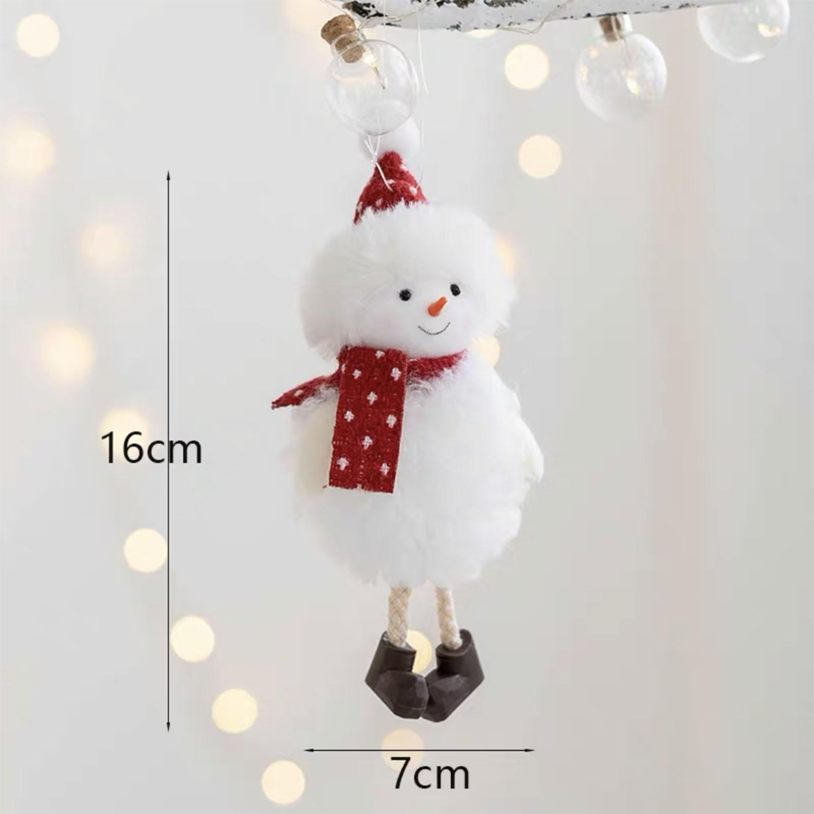 Xmas Tree Hanging Pendant Tiny Home Decor for Holiday Outdoor Indoor Door Snowman