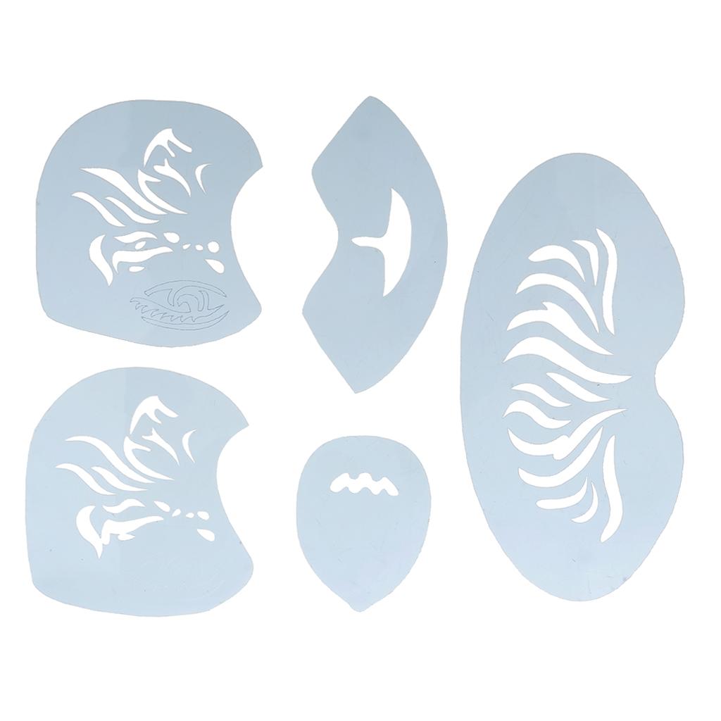 1 Set Face Painting Body Art Stencil Template for Festival DIY Makeup Tiger/Lion Face