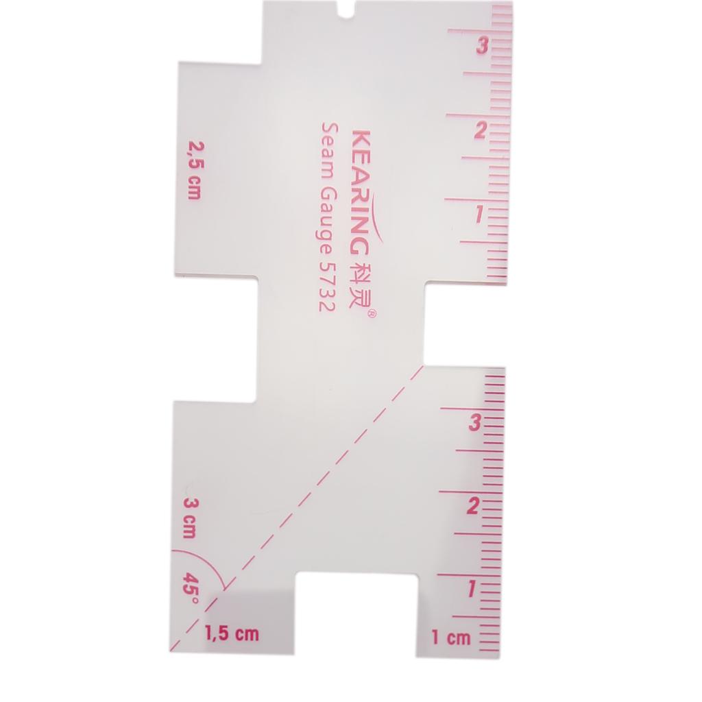 1 Piece Plastic Seam Gauge Sewing Ruler Quilting Measurement for Sewing Craft