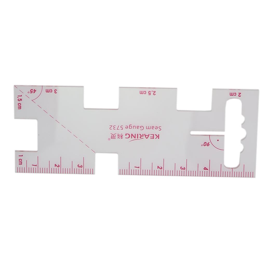 1 Piece Plastic Seam Gauge Sewing Ruler Quilting Measurement for Sewing Craft