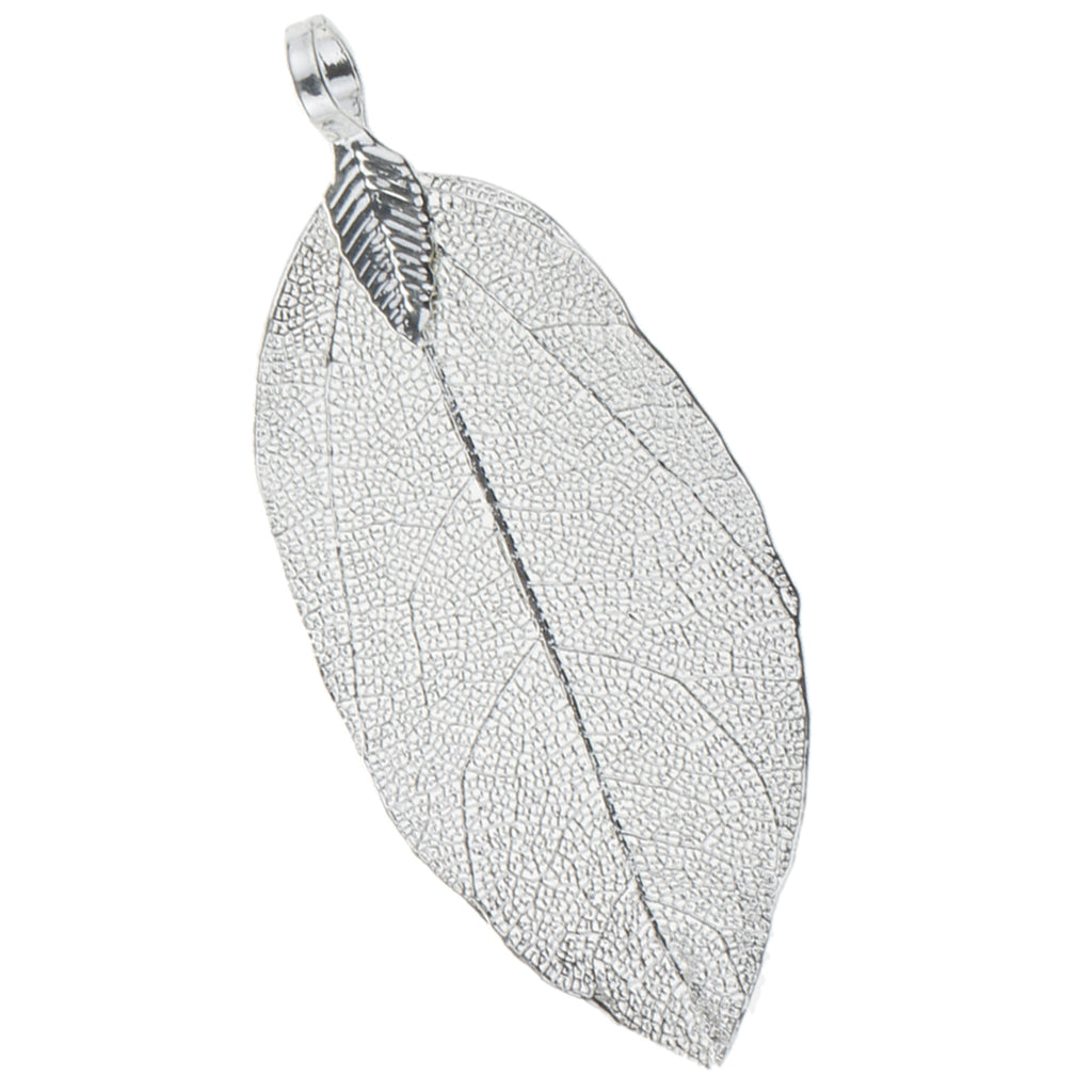 1 Piece Leaf Charms Pendant Findings for Jewelry Making Craft Silver 3X5cm