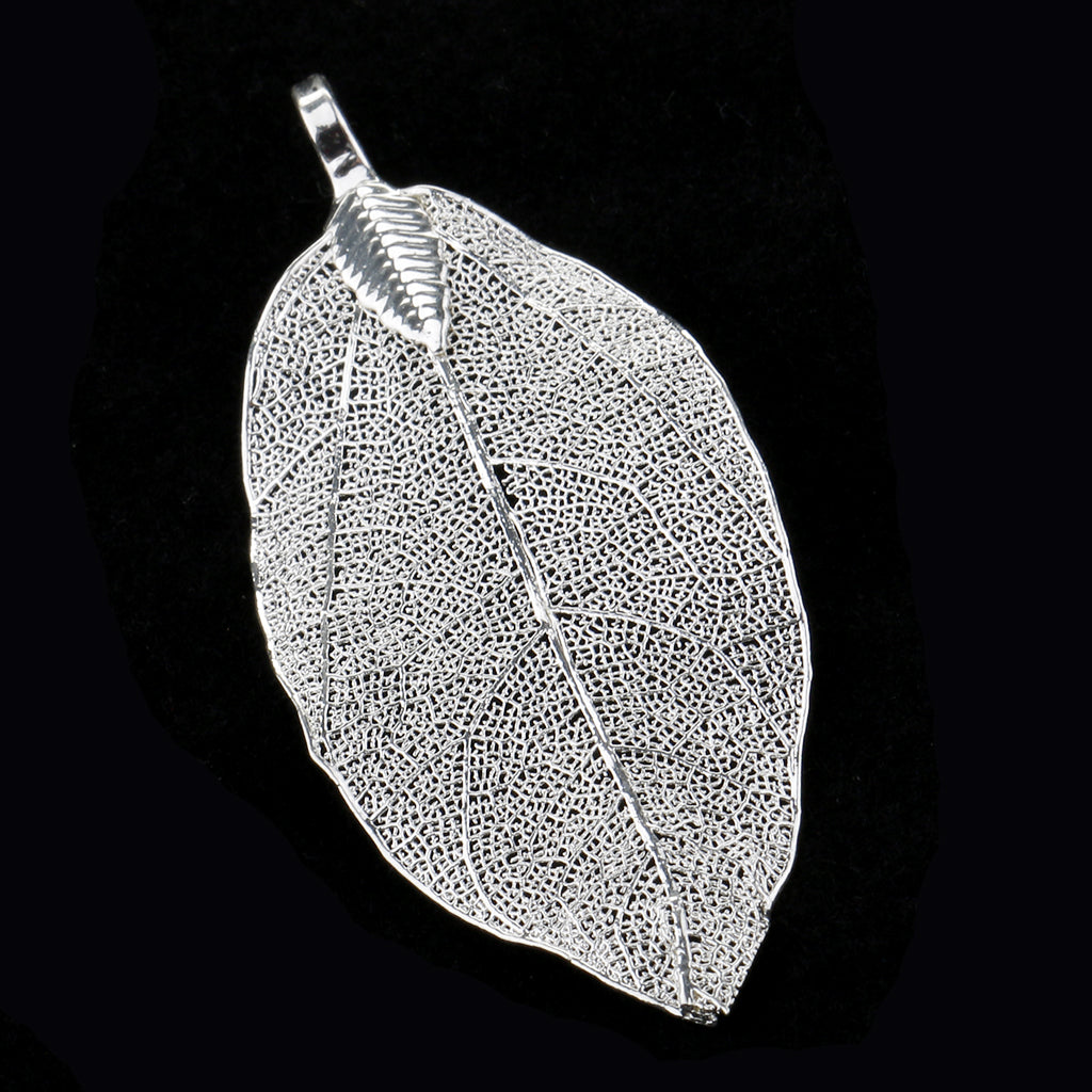 1 Piece Leaf Charms Pendant Findings for Jewelry Making Craft Silver 3X5cm