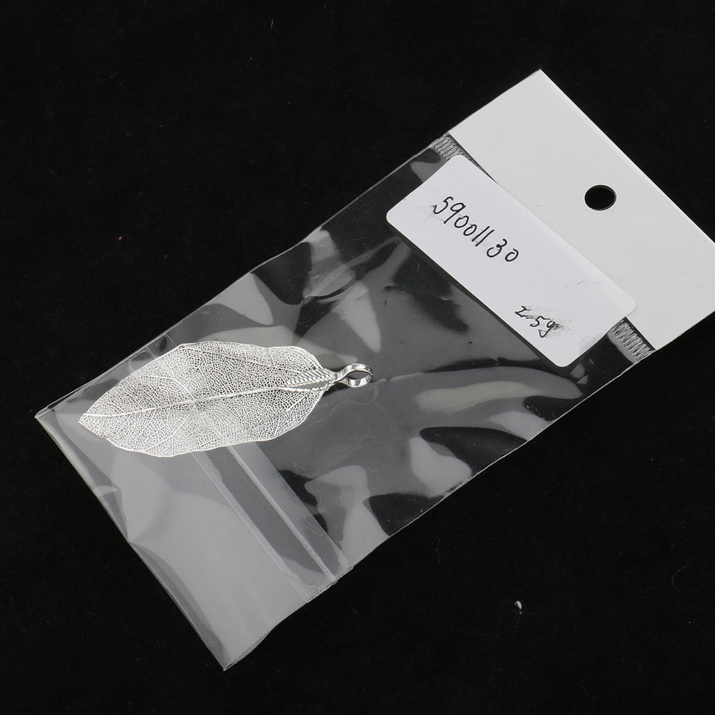 1 Piece Leaf Charms Pendant Findings for Jewelry Making Craft Silver 3X5cm