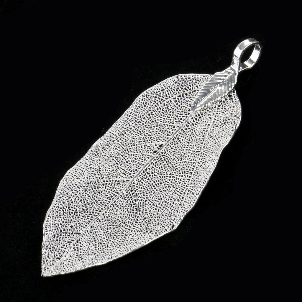 1 Piece Leaf Charms Pendant Findings for Jewelry Making Craft Silver 3X5cm