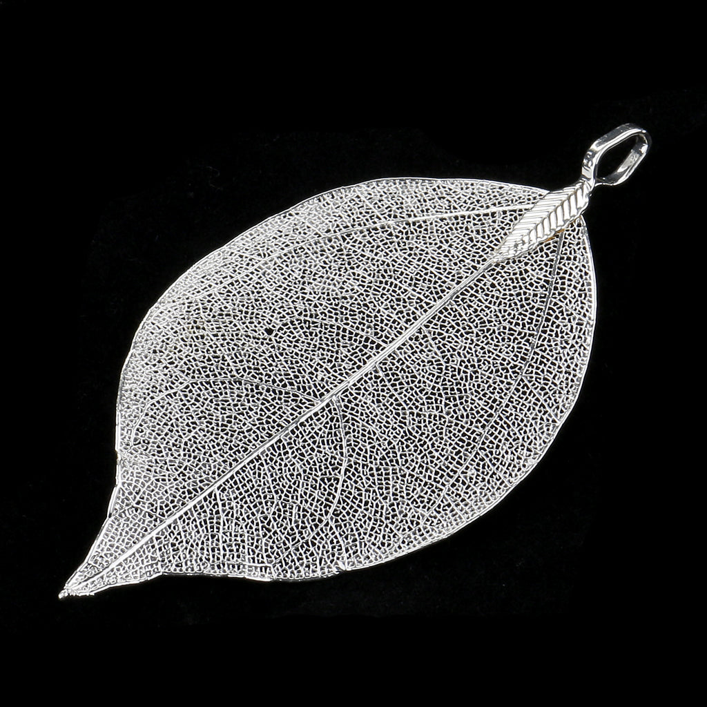 1 Piece Leaf Charms Pendant Findings for Jewelry Making Craft Silver 4X6cm