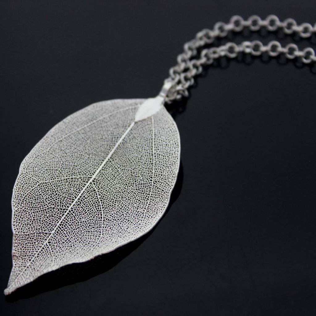 1 Piece Leaf Charms Pendant Findings for Jewelry Making Craft Silver 4X6cm