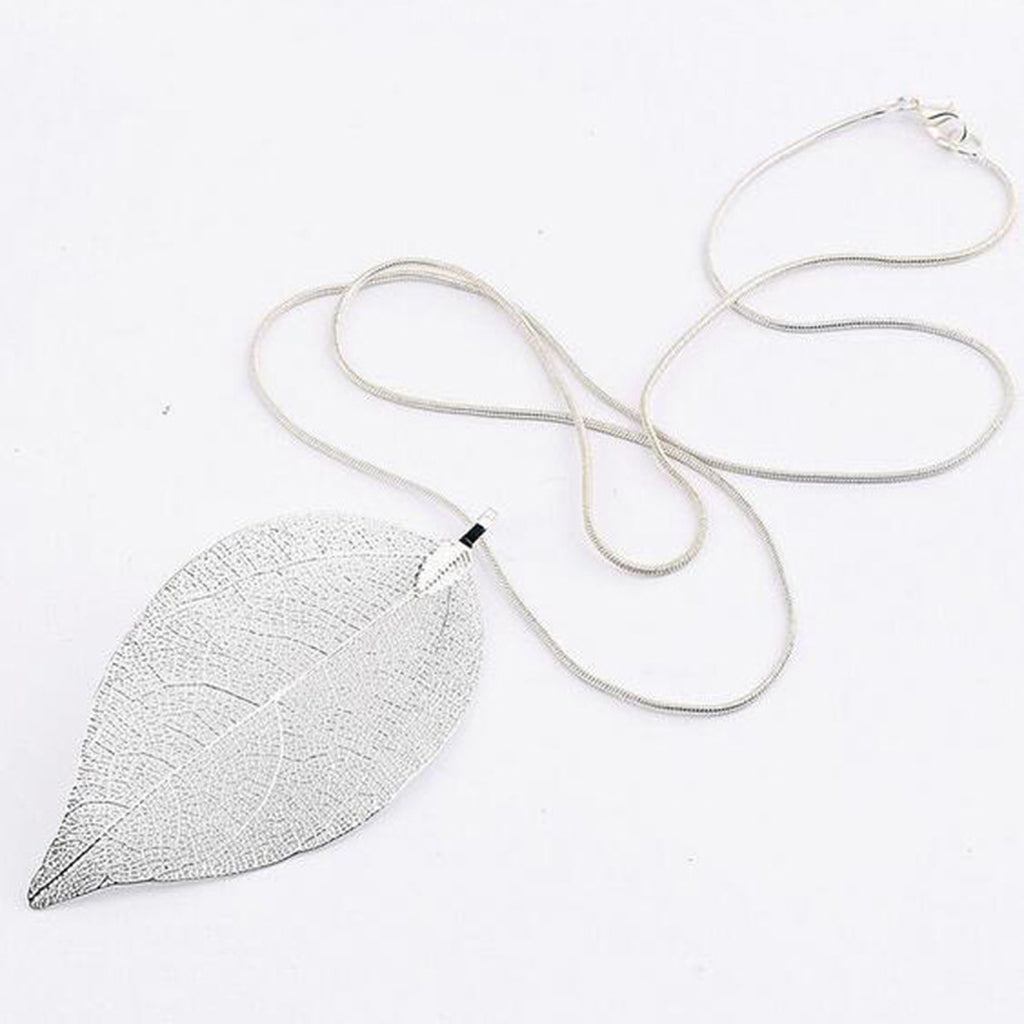 1 Piece Leaf Charms Pendant Findings for Jewelry Making Craft Silver 4X6cm