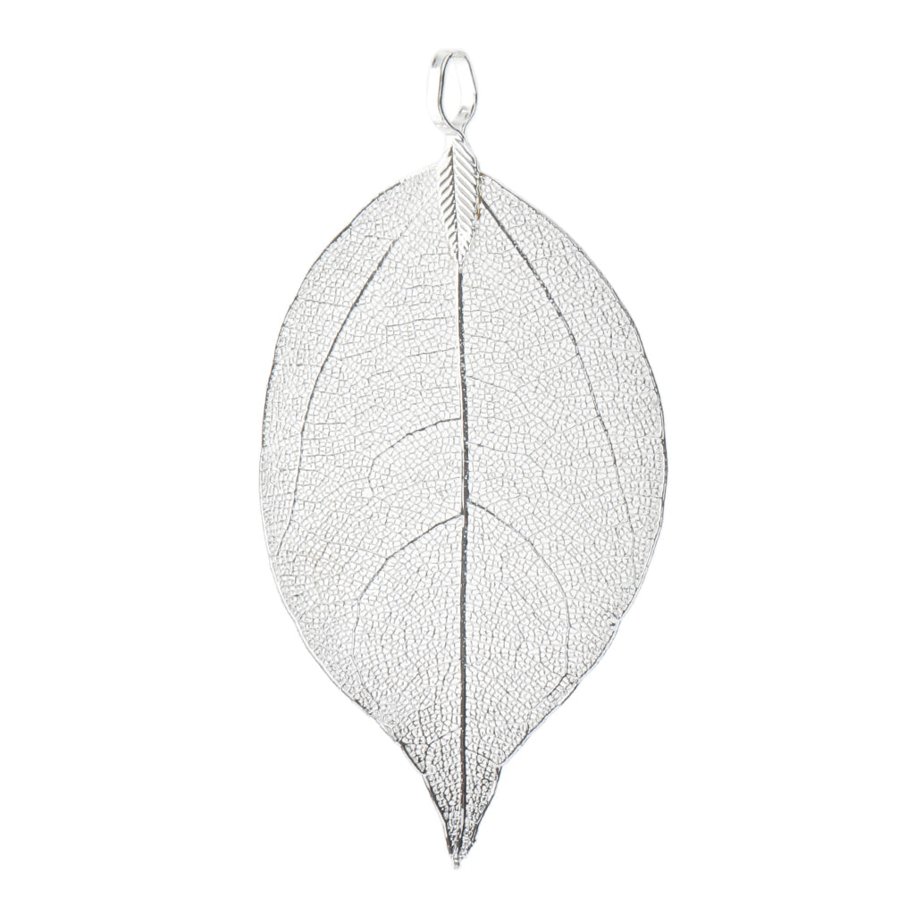 1 Piece Leaf Charms Pendant Findings for Jewelry Making Craft Silver 4X6cm