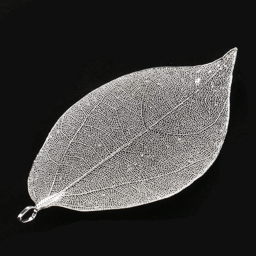 1 Piece Leaf Charms Pendant Findings for Jewelry Making Craft Silver 6X8cm