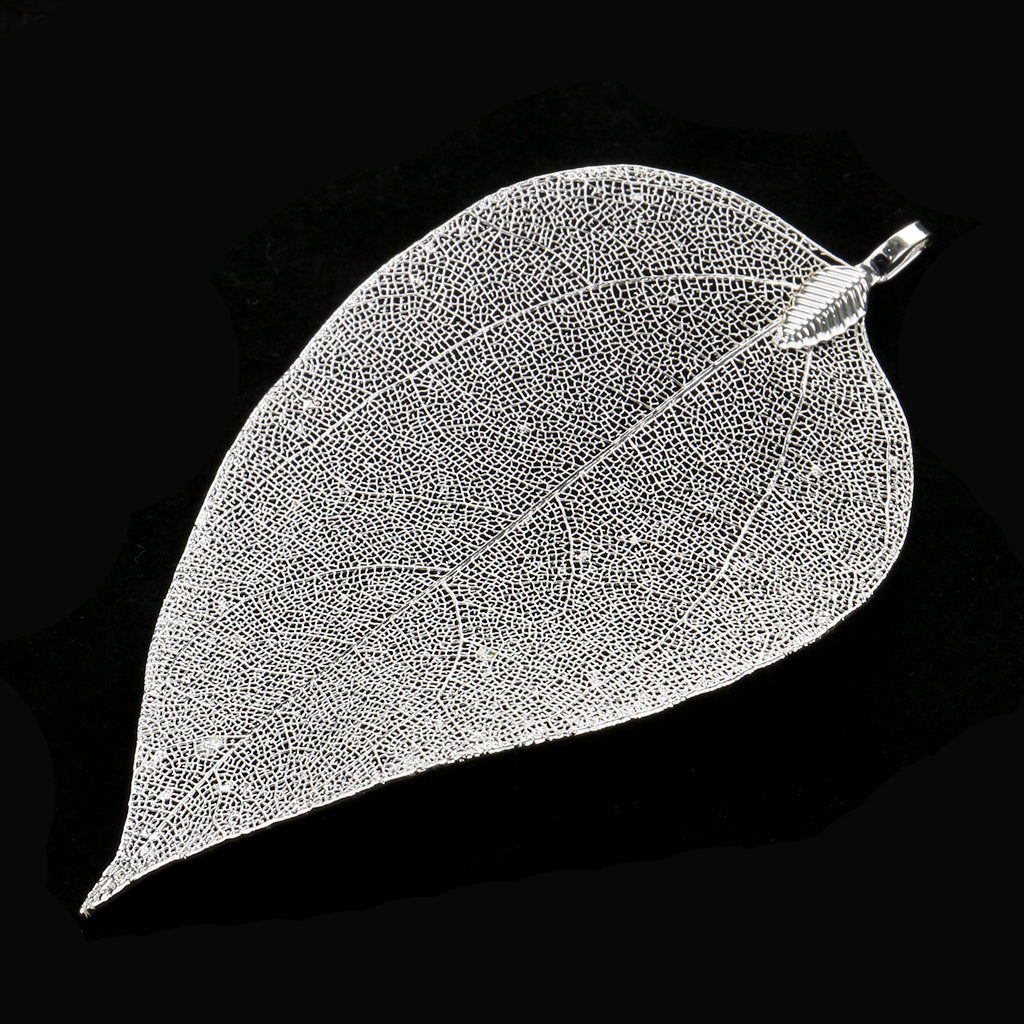 1 Piece Leaf Charms Pendant Findings for Jewelry Making Craft Silver 6X8cm