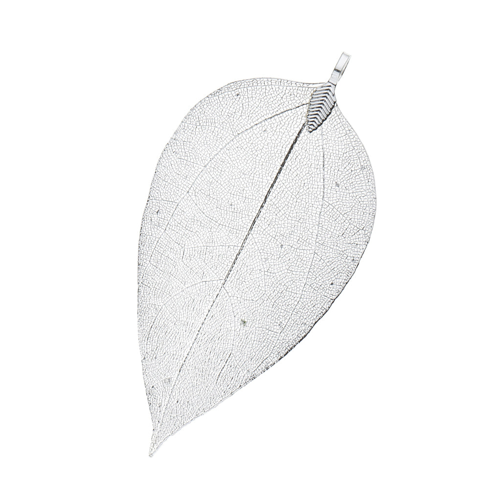 1 Piece Leaf Charms Pendant Findings for Jewelry Making Craft Silver 6X8cm